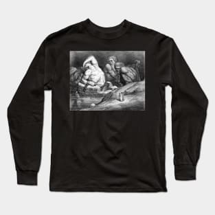 The Titans and Giants in Hell - Dante's Inferno -Gustave Dore Long Sleeve T-Shirt